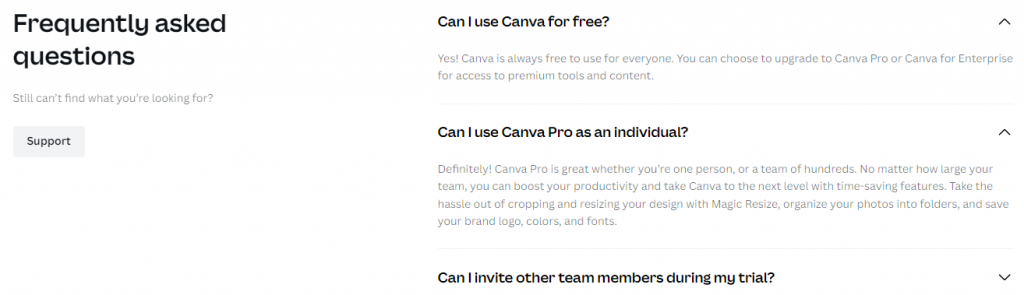 canva faq